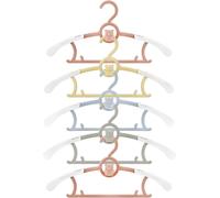Juego de perchas, 20 unidades, ajustables de 28 a 36 cm, de plástico, para bebés y niños