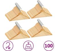 Juego de perchas para ropa 100 uds antideslizantes madera dura