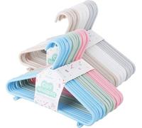 Juego de perchas para ropa de bebé Unyqoos® – 36 unidades, 6 colores, plástico, para bebés y niños pequeños