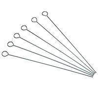 Juego de pinchos para brochetas KitchenCraft, pinchos reutilizables para brochetas a la parrilla, acero inoxidable, 3 cm (11.8")