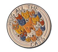 Juego de pines de letras con forma de gato, colores vibrantes, accesorios de joyería de moda, broches para mascotas, para bolsos, decoración de ropa, broches de letras de dibujos animados, One Size