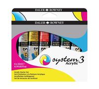 Daler Rowney System 3 Original Colores Acrílicos Starter Set 6x22 ml
