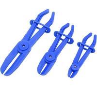 Juego de pinzas flexibles para mangueras, 3 pinzas, color azul, para conductos de freno