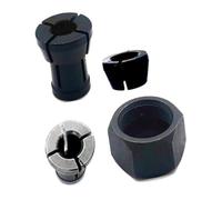 Juego de pinzas for fresadora Makita de 6,35 mm, 6 mm y 8 mm (4 piezas), compatible con RP0900K, RT0701C, M361, 3608B, RT0702C y RT0700CX2. Incluye accesorios for mandril de acero.
