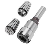 Juego de pinzas HSS 3 piezas con extensión 2 pulgadas | Acero de alta velocidad, para CNC grabado y fresado, pinzas 6,5 mm y 13 mm, compatible con cortadora