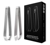 Juego de pinzas para espinas, 2 unidades, 11 cm, acero inoxidable, acabado mate