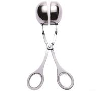 Juego de pinzas para hacer albóndigas de acero inoxidable 3pcs herramienta | Construcción de acero inoxidable 304, 3 tamaños, incluyendo pequeño y grande, pared interior lisa con redondo para agujero