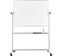 Juego de pizarra blanca tipo SP, móvil magnetoplan, chapa de acero, pintada, con bandeja