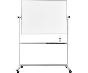 Juego de pizarra blanca tipo SP, móvil magnetoplan, chapa de acero, pintada, con bandeja