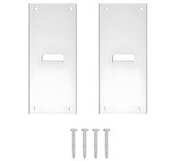 Juego de Placas de Extensión de Poste de Buzón de Acero, 2pcs | 2 Soportes con Tornillos para Montaje del Porche de la del Patio y Soporte del Buzón