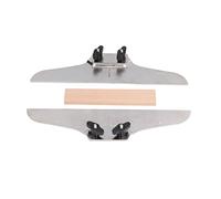 Juego de plantillas para peldaños, herramienta de corte para escaleras con placas de sujeción ajustables, calibre reutilizable de madera y acero inoxidable para un trazado preciso