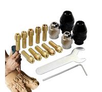 Juego de portabrocas de, conjunto de colecciones - Herramienta giratoria de latón Chuck | Accesorios de herramientas giratorias, reemplazo de varilla de latón de 1/32-1/8 pulgadas para ruedas de corte