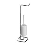 Juego de portarrollos de papel y escobilla de inodoro con soporte Gessi Goccia en blanco GRES, 38067099, Color: Negro XL