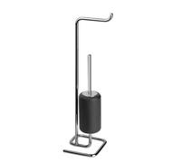 Juego de portarrollos de papel y escobilla de inodoro con soporte Gessi Goccia en negro GRES, 38068125, Color: Cobre cepillado GHRC