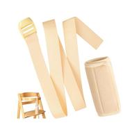 Juego de protector de correa de entrepierna y arnés para trona infantil, pack de 2, beige, correa de arnés compatible con Hauck Alpha Beta, Stokke Tripp Trapp, roba Sit Up, funda de neopreno suave