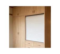 Juego de puerta plegable de acordeón, kit de puerta de tambor retráctil con mango de riel, ABS, varios tamaños, para almacenamiento (28 x 28 in/71 x 71 cm)