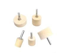 Juego de pulido de fieltro de lana, cabezal de molienda de vástago de 6 mm para herramientas giratorias, accesorio de taladro eléctrico para pulidor de joyas de metal y vidrio, kit de acabado (35 mm)