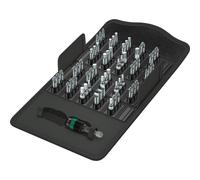 Juego de puntas Bitsortiment Bit-Safe 61, modelo Univ.1, compuesto por 61 piezas: ranuradas, Phillips, Pozidriv, Torx y 6 piezas adicionales. Marca: WERA