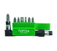 Juego de puntas de destornillador de 1/4". TOPTUL 1/4 " 7uds. PH1 PH2 PH3 4x0.5 7x1.2 PZ1 PZ2