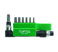 Juego de puntas de destornillador de 1/4". TOPTUL 1/4 " 7uds. T20 T25 T27 T30 T40