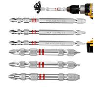 Juego de Puntas de Destornillador Hex 6 Piezas con Boquilla de Precisión | Set de Brocas para Atornillar para Carpintería, Metalistería, Muebles, Armarios y Reparaciones del Hogar