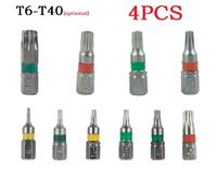Juego de puntas de destornillador Torx magnético, 4 Uds., 25mm, T6-T40, cabeza de destornillador eléctrico T6/T8/T9/T10/T15/T20/T25/T27/T30/T35/T40 T30