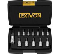 Juego de puntas Torx TR de Lexivon, acero S2, de 13 piezas, tamaños T8 a T60