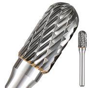 Juego de rebabas de carburo 1/4 de vástago con soporte grande de haya para amoladora de troquel, brocas de perforación, brocas de molienda para herramienta giratoria de metal, accesorio de raspado