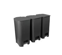 Juego de reciclaje 3 x cubos con pedal 40 L grafito oscuro Practic 10105593