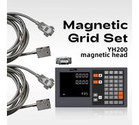 Juego de rejilla magnética cinta de cabeza magnética Dro tira de acero pantalla de lectura Digital 5U 5V TTL 5 + 5 Sensor IP67 YH200-2 3m set1