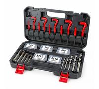 Juego de reparación de roscas de 131 Piezas, Juego de reparación de roscas, Juego de reparación de roscas con Insertos M5 M6 M8 M10 M12, Manguitos, Juego Helicoil