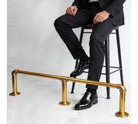 Juego de reposapiés y apoyabrazos tubulares de estilo industrial, adecuado for bares domésticos e islas de cocina(180cm)