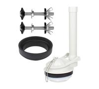 Juego de repuesto de 3 pulgadas con junta de sellado, aleta y accesorios de montaje para mantenimiento de baño, montaje empotrado, junta de sellado de inodoro de dos piezas, reparación de baño