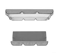 Juego de repuesto de toldo Oxford 210D para columpio de jardín de 3 plazas con revestimiento plateado, resistente a la intemperie, con protectores de silla, refugio superior resistente a los rayos UV