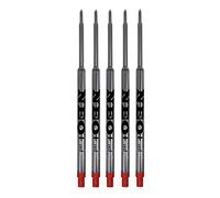 Juego de repuestos para bolígrafos Waterman. Recambios de bolígrafo de punta media (juego de 5 tintas rojas)