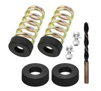 Juego de resorte de compresión y tapa de asiento compatible con modelos de tractor Ts142 Xd1687915 1688050 Xd1696777 Kit de reparación de cortacésped con hardware y mango de taladro para mayor