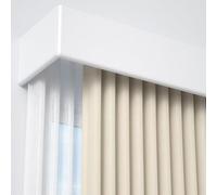 Juego de rieles de cortina de doble riel montado en el techo, divisor de habitación 3 en 1 y barra de cenefa, 440 cm / 173.2in, perfecto para decoración elegante del hogar y soluciones de privacidad