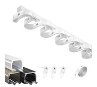 Juego de rieles de montaje en techo blanco de alta resistencia de 260 cm, diseño de ondas de agua S-SD, perfecto para sala de estar y dormitorio, separadores de habitación elegantes para instalación