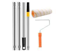 Juego De Rodillos De Pintura - 1.2 M/1.9 M Extensión Del Rodillo De Pintura - Contiene Un Poste Telescópico De Acero Inoxidable De 4/6 Secciones Y 1/4 Rodillos De Pintar para Paredes Y Techos
