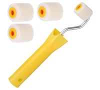 Juego de rodillos de pintura en miniatura, cepillo en rollo con recambios de lana duraderos, ideal para pintura detallada en hogares, herramienta de pintura para recortar bordes en espacios reducidos