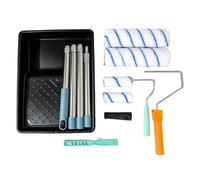 Juego de Rodillos para, Herramienta Completa para Reformas del Hogar, Rodillo de Pintura para Techos, para Vallas Exteriores, Terrazas, Paredes Interiores, Techos, Armarios, Puertas