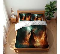 Juego De Ropa De Cama De Algodón Ultrasuave De 210 Hilos De The Magical World con Funda Nórdica Transpirable Y Antiácaros (Anillo 07,180x220cm-Cama 105/120)