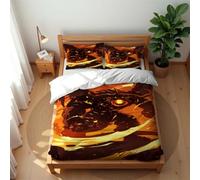 Juego De Ropa De Cama De Algodón Ultrasuave De 210 Hilos De The Magical World con Funda Nórdica Transpirable Y Antiácaros (Anillo 05,180x220cm-Cama 105/120)