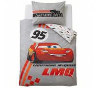 Juego de Ropa de Cama Infantil | Funda Nórdica 140x200 cm + Funda de Almohada 50x70 cm, 100% Algodón | Suave y Transpirable | Diseño Oficial (Cars Mcqueen)