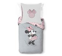 Juego de ropa de cama para niños Disney Minnie One of a Kind 100% algodón, tamaño cama individual de 135 x 200 cm, funda de edredón + funda de almohada de 80 x 80 cm