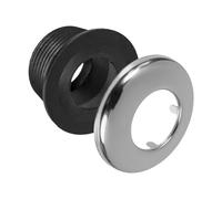 Juego de roseta de goma y pared para sifón, NW 30/40, manguito de goma para tubo de desagüe DN40 interior Ø 40 mm, tubo de sifón de 1 ¼" exterior Ø 32 mm, roseta de empuje con Ø 60 mm exterior