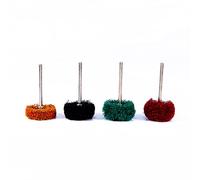 Juego de Ruedas Abrasivas para Pulir Ruedas, 12 Piezas con Rojo, Verde, Negro y Amarillo, Herramientas Eficientes para Desbarbar y Eliminar Polvo
