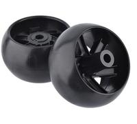 Juego de ruedas de cubierta de repuesto - Rueda de 5 pulgadas - Paquete de 2 unidades - Desplazamiento del buje de 3 pulgadas - Diámetro del orificio metálico de 1/2 pulgada - Para equipos Husqvarna -