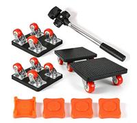 Juego de ruedas de transporte para muebles de 9 piezas, con 4 ruedas para muebles y elevador de carga, juego de ruedas de transporte de muebles, ruedas giratorias de 360 grados, capacidad de carga de