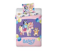 Juego De Sábanas Bluey Unicornio 2 Piezas 135x200 Cm 80x80 Cm De Algodón